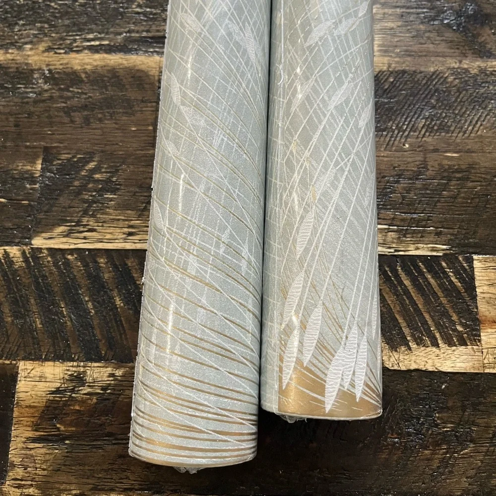 NWT YORK Wallpaper Non Woven 2 Double Rolls Papyrus Plume Sage Oi0682 Sealed